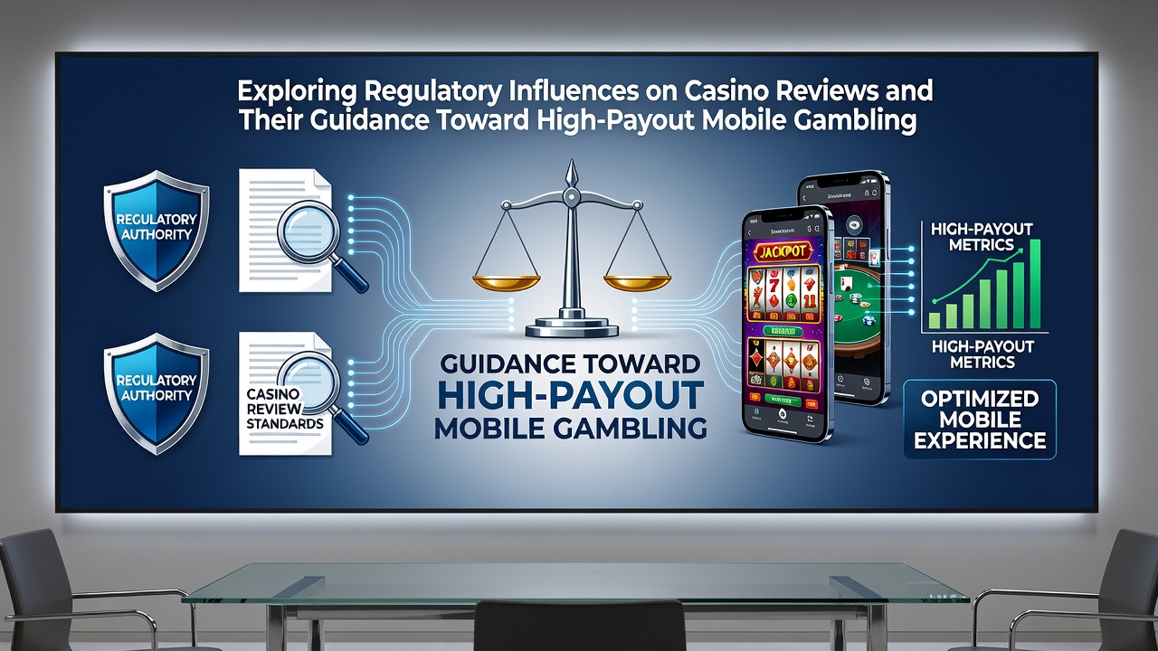 Mobile gambling app screens showing payout statistics and regulatory compliance badges
