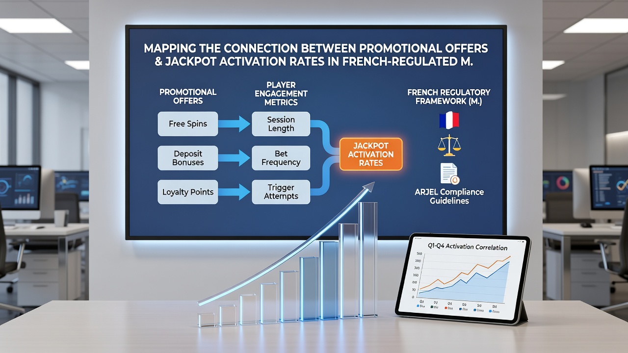 Data visualization showing jackpot activation rates linked to promotional campaigns in mobile casinos